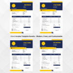 Multilingual Invoice Template – English, Spanish, French & German | Canva Editable - Image 2